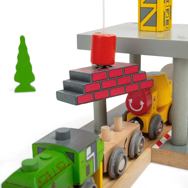 Bigjigs Rail Duży żuraw żółty
