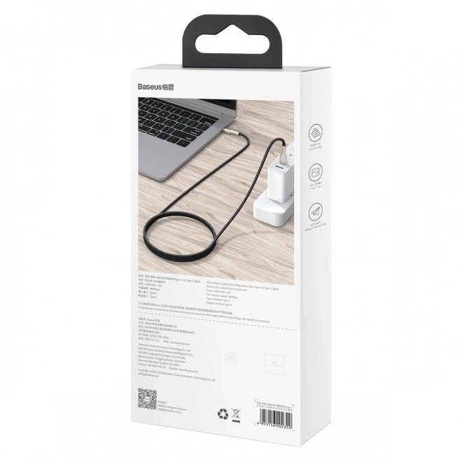 USB-C kabel Baseus 100W, 1m, czarny