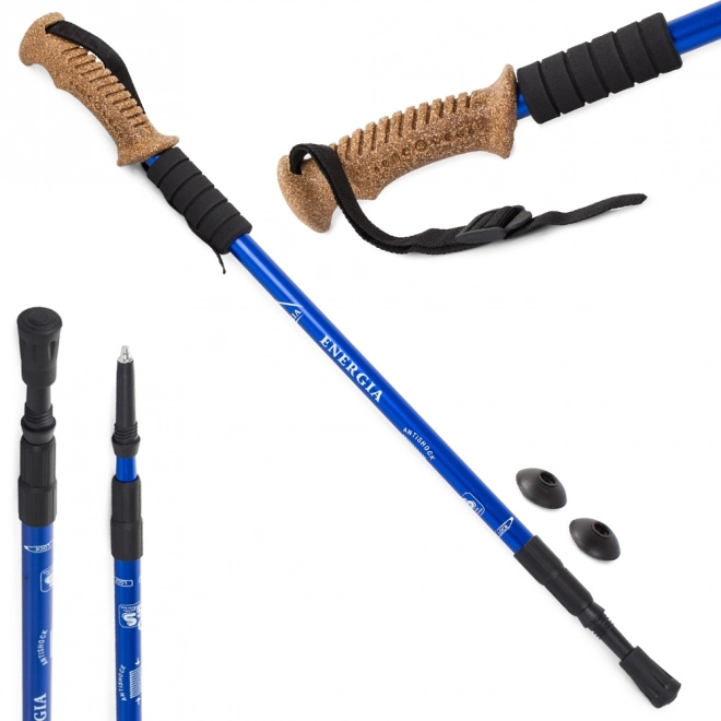 Kije trekkingowe Nordic Walking, korkowe - 1 sztuka – Modré