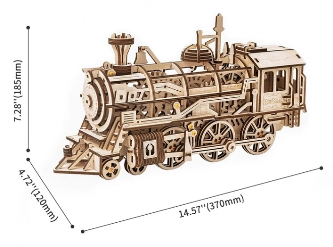 Rokr 3D drewniane puzzle lokomotywa 350 elementów