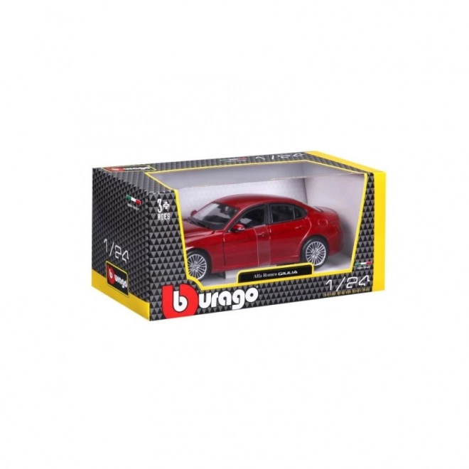 Bburago 1:24 Alfa Romeo Giulia (2016) Metallic czerwony 18-21080