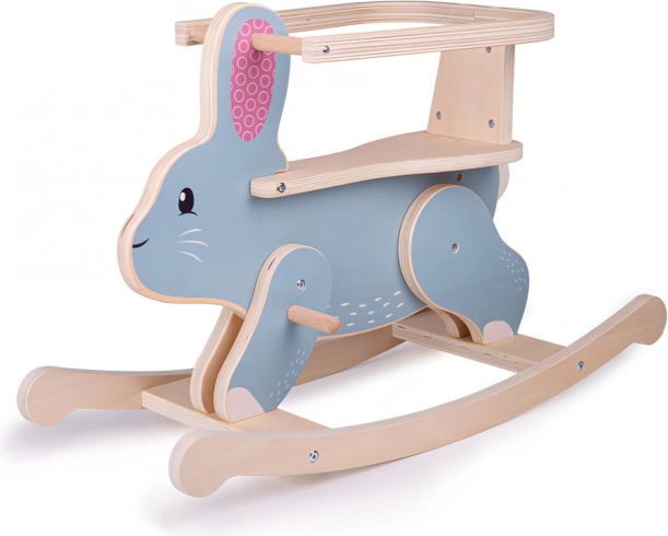 Bujający króliczek z drewna FSC BIGJIGS TOYS
