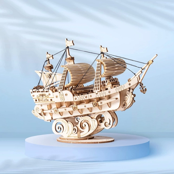 Żaglowiec - 3D drewniana układanka