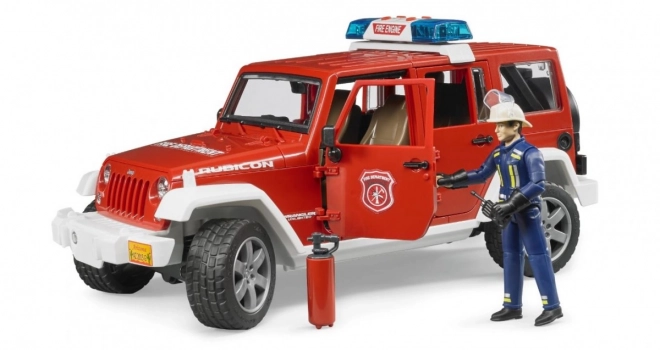 Bruder Czerwony JEEP WRANGLER Straż Pożarna z figurką i akcesoriami