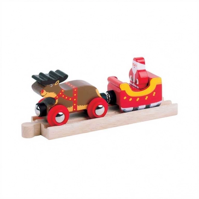 Bigjigs Rail sprzęgło Świętego Mikołaja + tor
