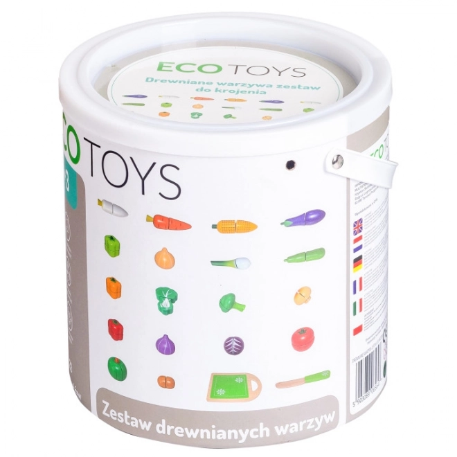 Drewniane warzywa do krojenia 20 szt. Ecotoys