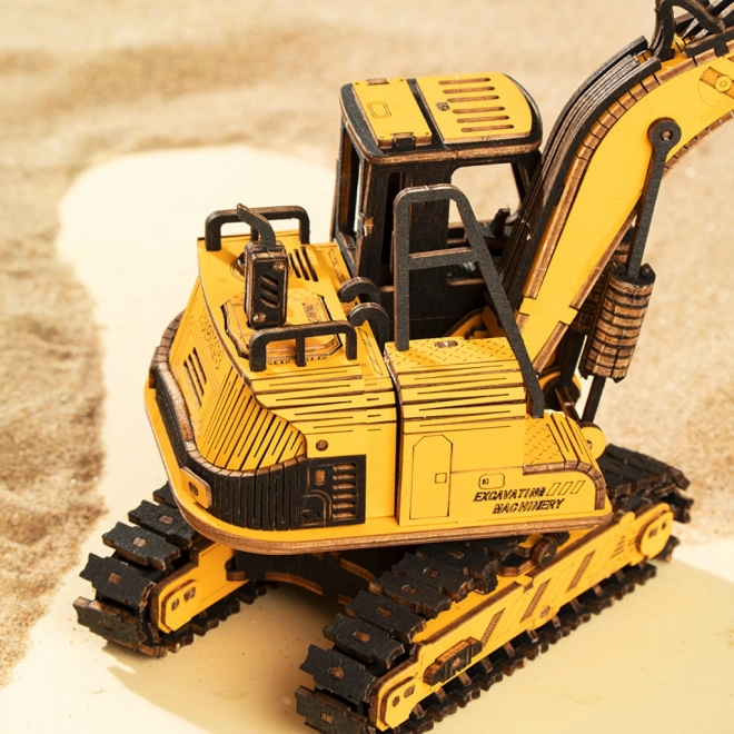 RoboTime drewniane 3D puzzle - Koparka