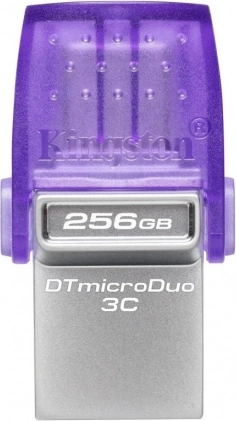 Pamięć USB KINGSTON DataTraveler microDuo 3C 256 GB, USB‑A/USB‑C, USB 3.2 Gen 1