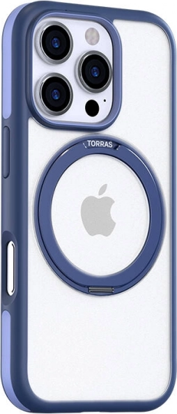 Torras Ostand R Fusion etui do iPhone 16 Pro Max niebieskie