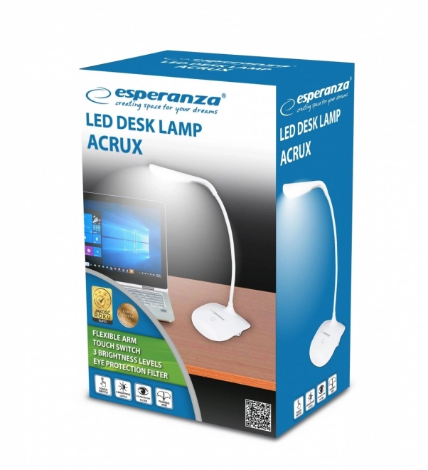 Biała lampa stołowa Acrux LED