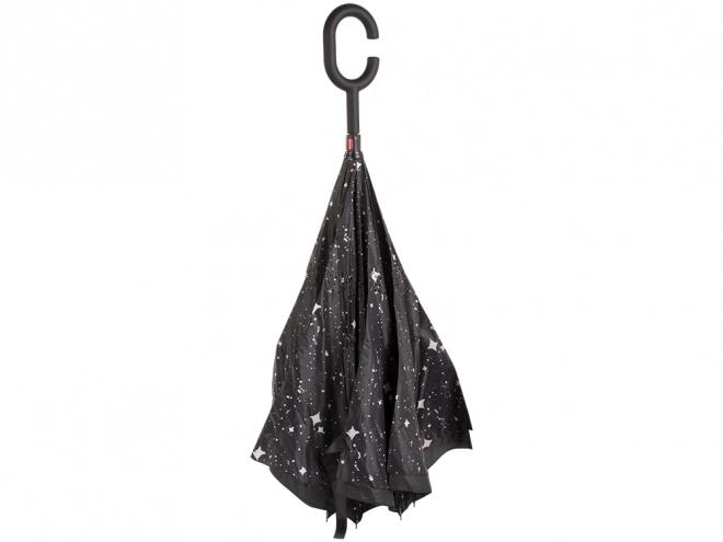 Parasol odwrócony składany mocne druty solidny stojący parasol – Czarny