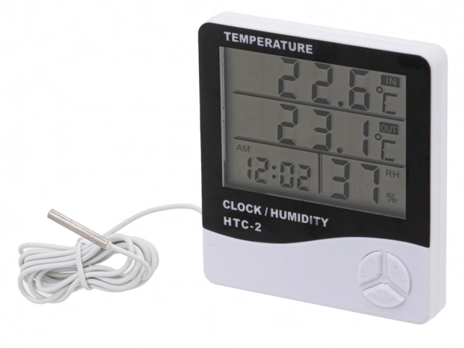 5 w 1 termometr, higrometr i zegar HTC