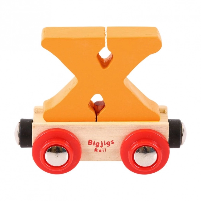 Bigjigs Rail Wózek drewnianej kolejki - Litera X