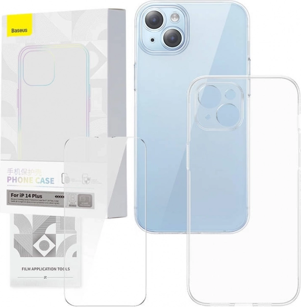 Przezroczyste etui i szkło hartowane BASEUS Corning do iPhone 14 Plus