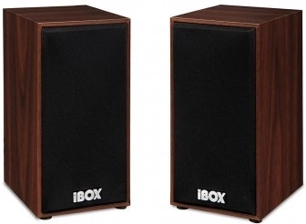 Drewniane głośniki stereo 2.0 iBOX SP1, brązowe