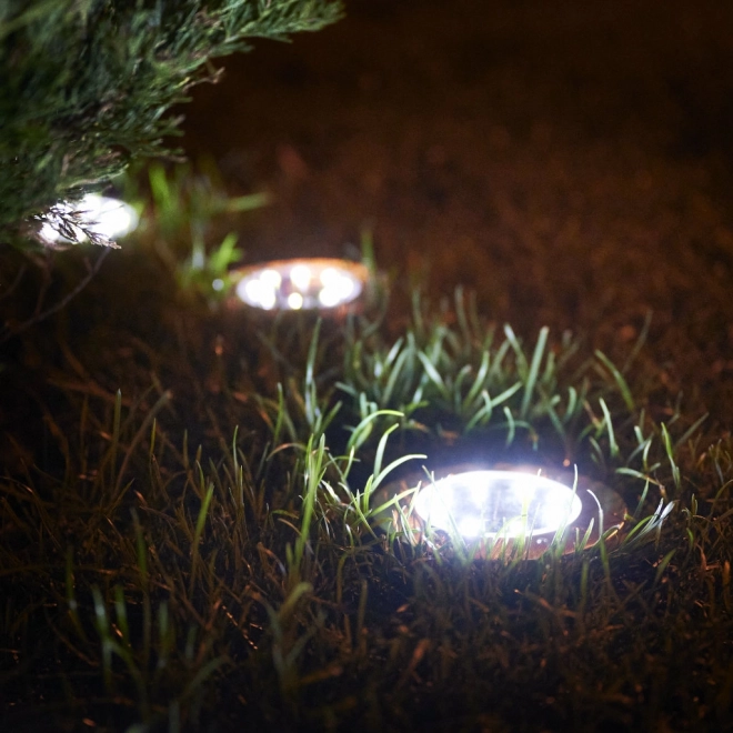 Solarne ogrodowe oświetlenie LED - 12 sztuk