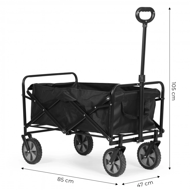 ModernHome Składany wózek transportowy czarny