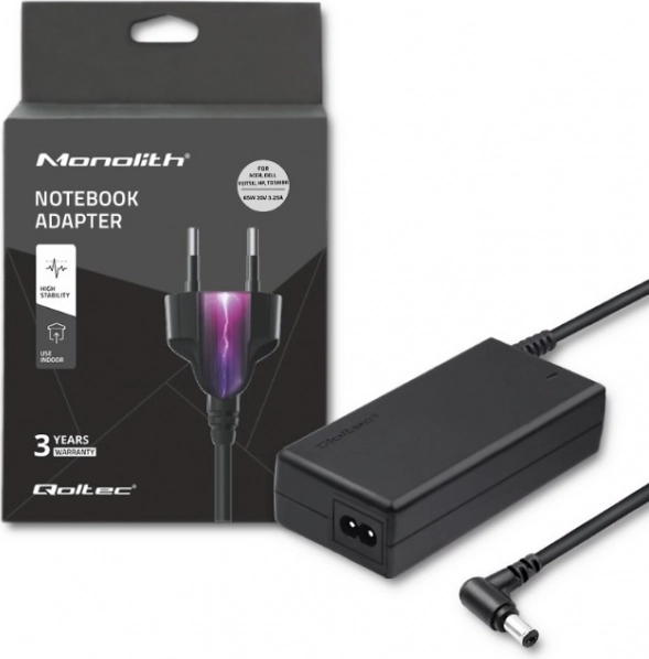 Zasilacz do laptopa 65 W, 20 V, 3,25 A, wtyk 5,5 × 2,5 mm