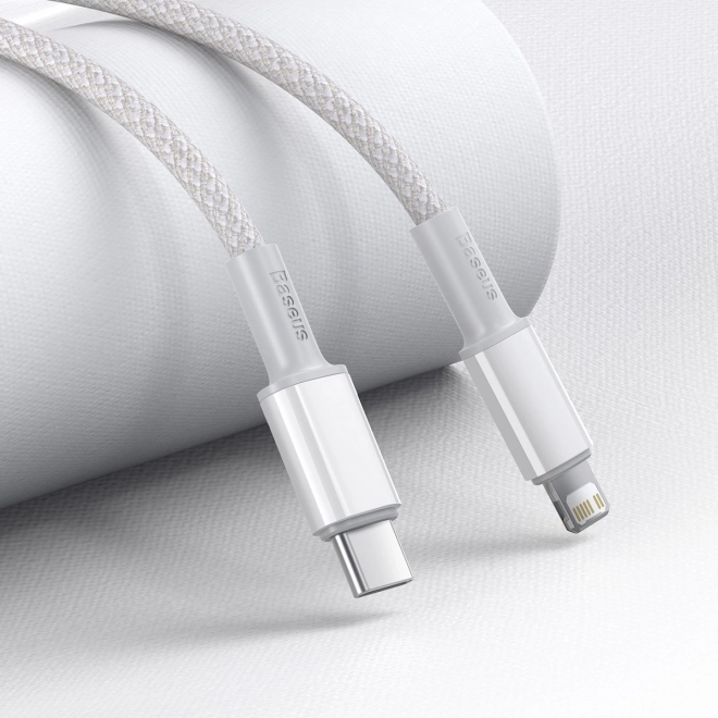 Kabel USB-C na Lightning Baseus z wysoką gęstością oplotu, 20W, PD, 2m