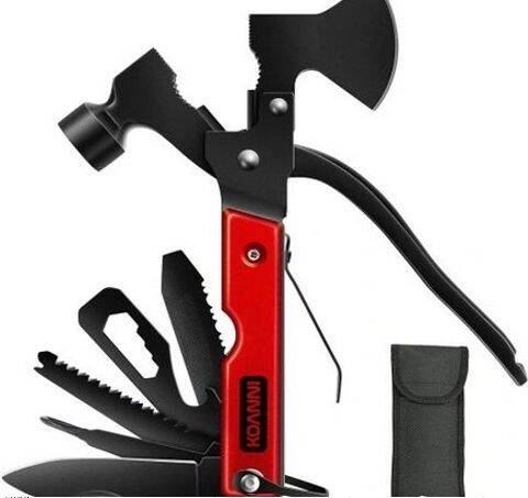 Wielofunkcyjny multitool 17w1 z młotkiem i siekierką