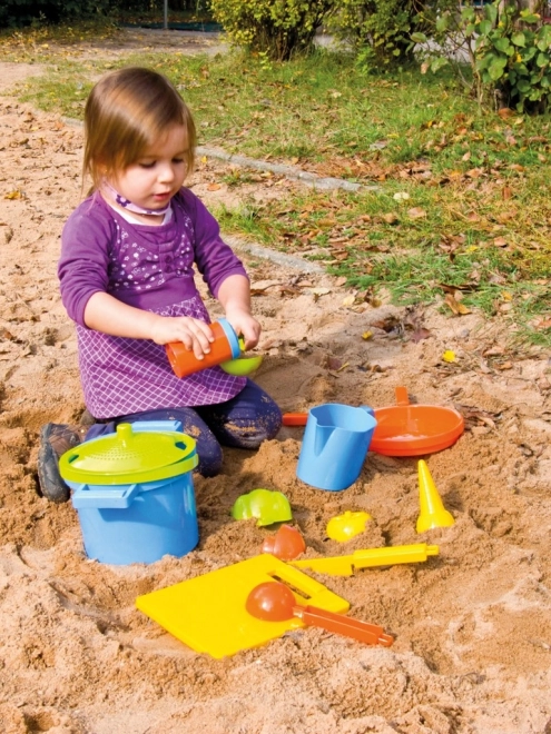 Zestaw do gotowania na piasku 14szt. w siatce 30x22x20cm 24m+