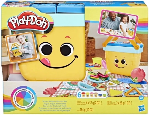 Play-Doh Starters piknik i nauka kształtów – kreatywny zestaw z koszem