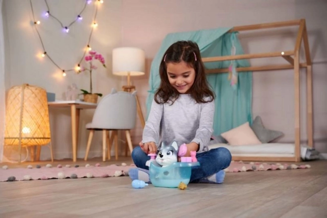 Piesek Husky Pamper Petz w wannie