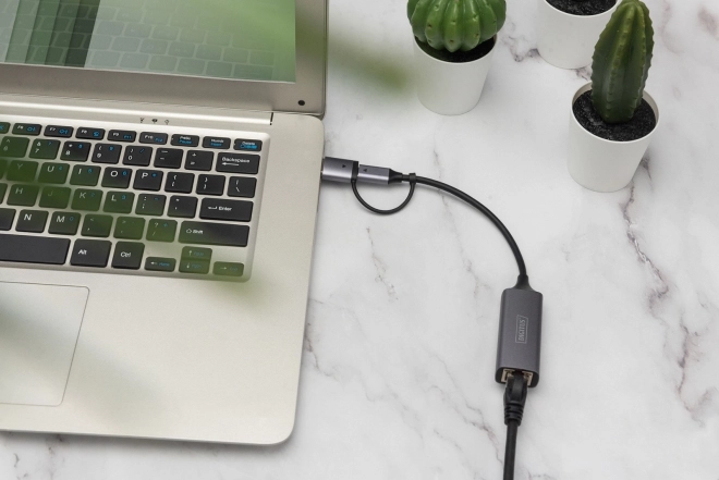 Digitus USB-C do USB-A adapter na RJ45 2.5 Gigabit Ethernet