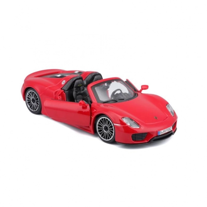 Metalowy samochodzik Porsche 918 Spyder czerwony
