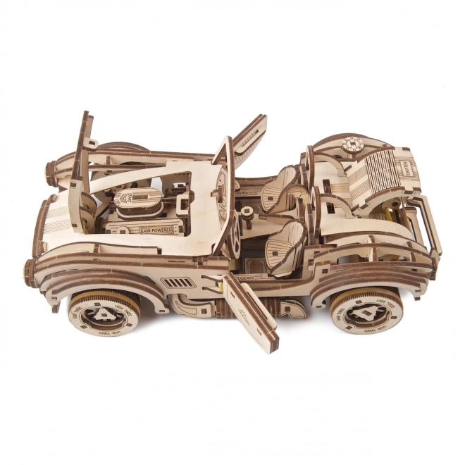 Ugears 3D drewniane mechaniczne puzzle Driftujący wyścigówka Cobra