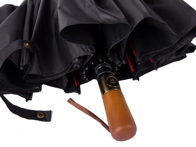 Elegancki składany parasol czarny