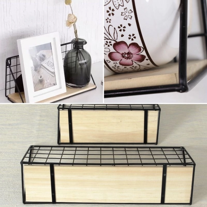 Półka ścienna styl LOFT 29,5 cm- czarna