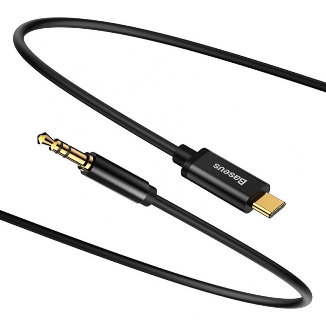 Baseus Yiven Kabel Audio USB-C na mini jack 3,5 mm, 1,2 m - czarny