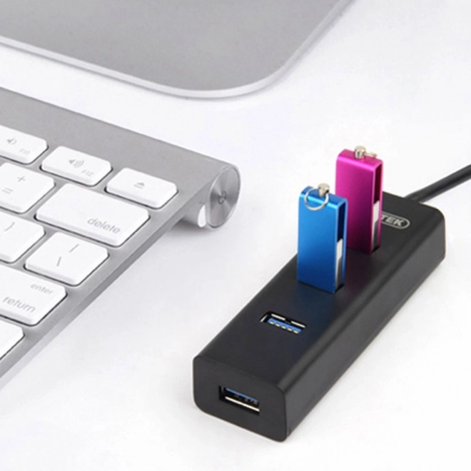 Rozdzielacz 4x USB 3.0; BC1,2; CZARNY