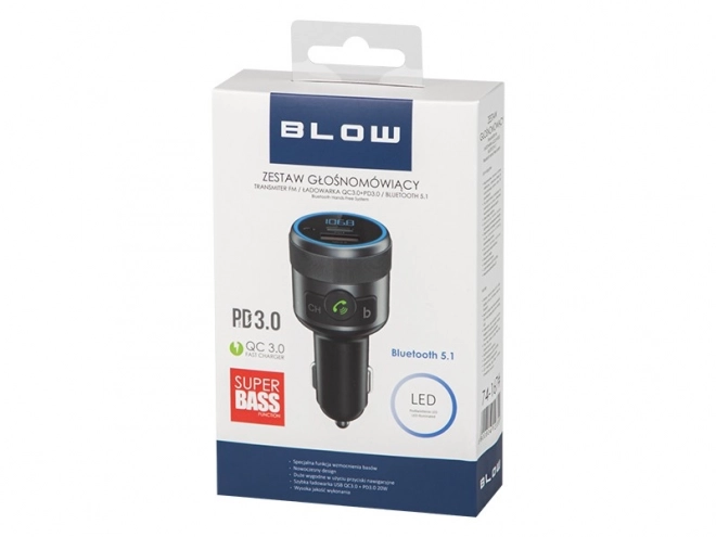FM nadajnik Bluetooth5.1 + QC3.0 + PD 24W