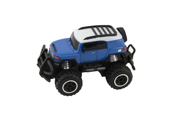 Auto RC mini SUV plastik 14cm 27MHz na pilota, z bat. z oświetl. 2 kolory w opak. 16x12x10