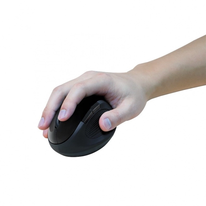 Ergonomiczna bezprzewodowa mysz optyczna 2.4GHz 1600dpi czarna
