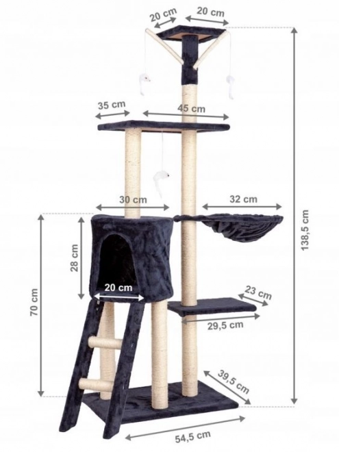 Drapak dla kotów 138cm XL Szary