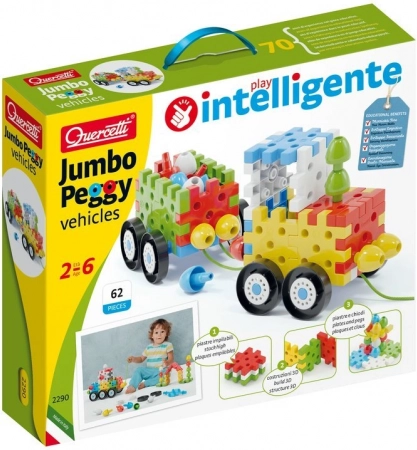 Quercetti Jumbo Peggy Vehicles Zestaw konstrukcyjny dla najmłodszych