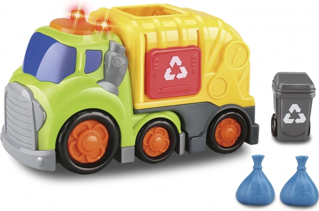 Kiddy auto śmieciarka ze światłem i efektami dźwiękowymi 19,5 cm z koszem na śmieci