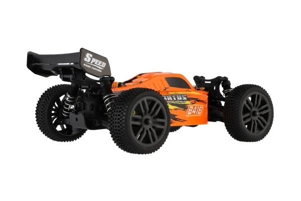 Samochód RC Buggy Bonzai Jubatus terenowy 30cm plastik 2,4GHz na baterie + 2x dodatkowy pakiet w pudełku 40x14x21 – Pomarańczowe