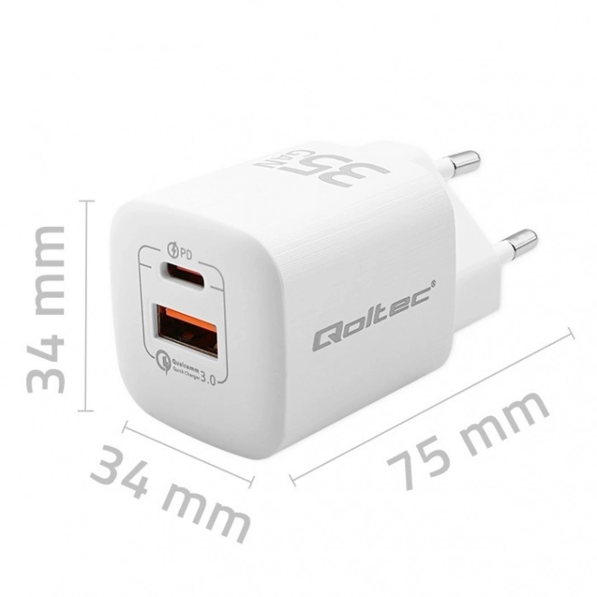 Ładowarka 35W GaN ULTRA biała