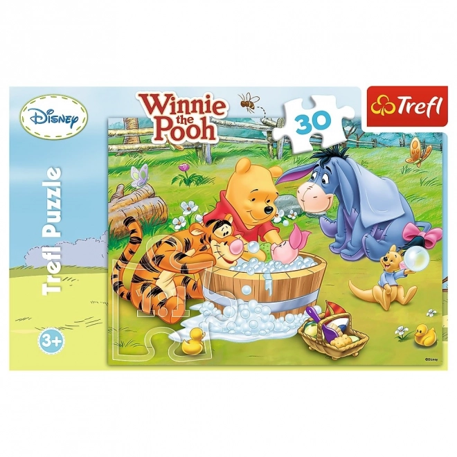 Puzzle Kąpiel Prosiaczka - Kubuś Puchatek