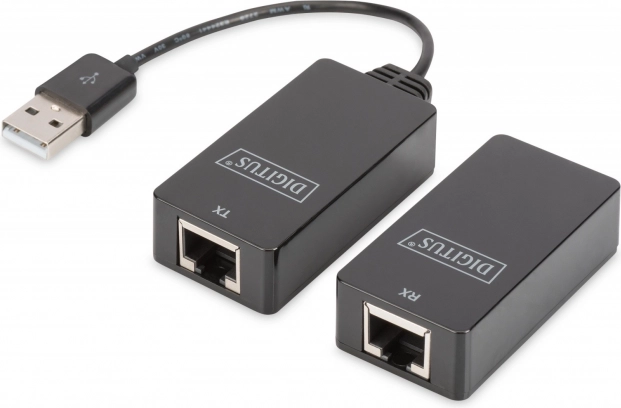Przedłużacz USB DIGITUS do transmisji na 45 m, czarny