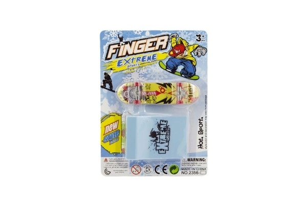 Skateboard palcowy z rampą - 10 cm