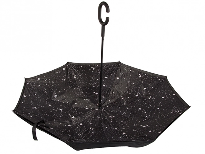 Parasol odwrócony składany mocne druty solidny stojący parasol – Czarny