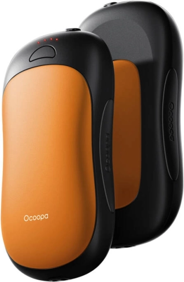 Ocoopa ręczny ogrzewacz z powerbankiem 2x5000 mAh USB-C pomarańczowo-czarny