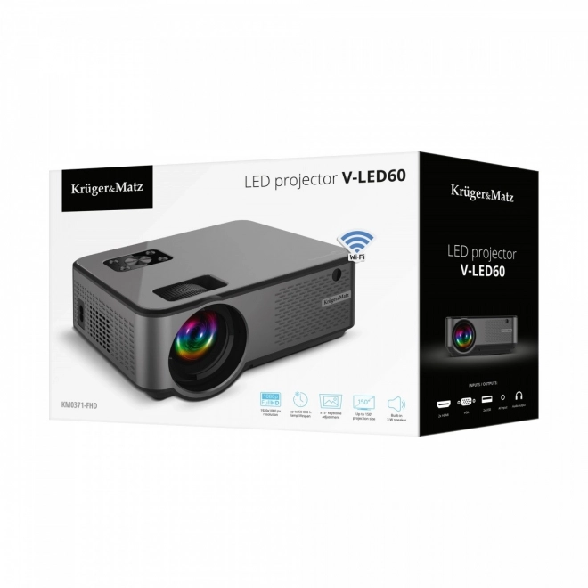 Projektor Krüger & Matz V-LED60 Wi-Fi Full HD