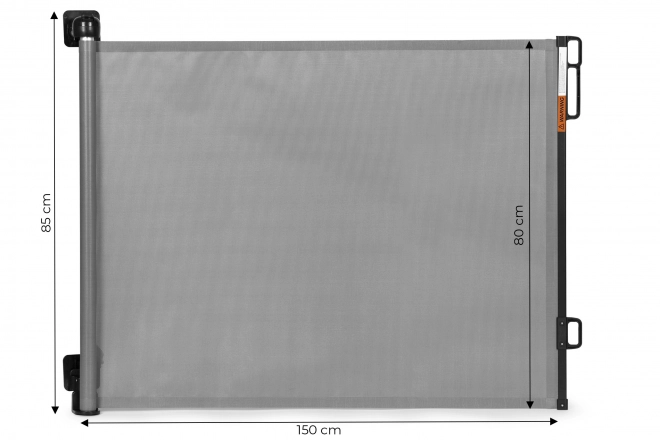 Bramka bezpieczeństwa ECOTOYS na schody i drzwi, szara, 150 cm