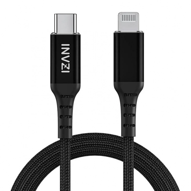 Kabel INVZI USB-C na Lightning 2m czarny